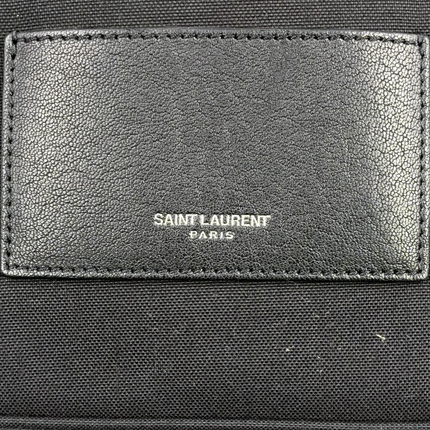 Pre-Owned city Leather Backpack black Leather Silver SAINT LAURENT PARIS
