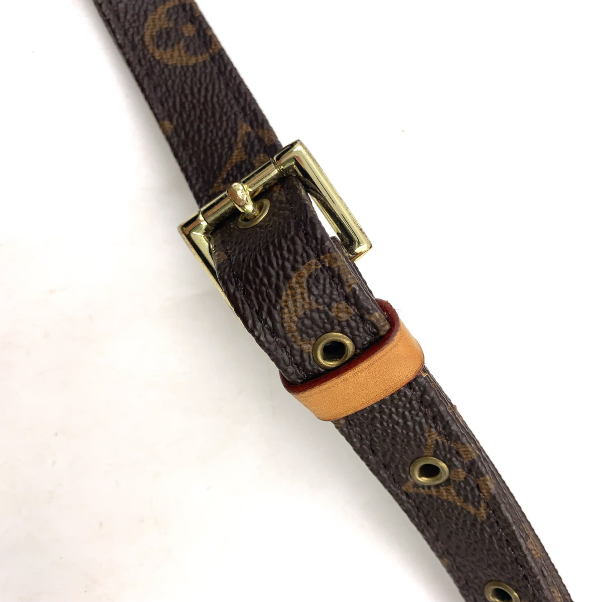 Pre-Owned Amazon monogram Shoulder bag Brown Leather PVC Gold M45236 LOUIS VUITTON