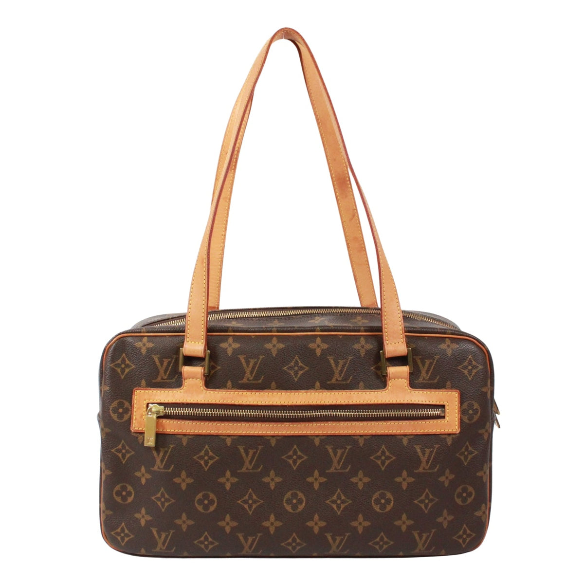 Pre-Owned Cite GM monogram Shoulder bag Brown Leather PVC Gold M51181 LOUIS VUITTON