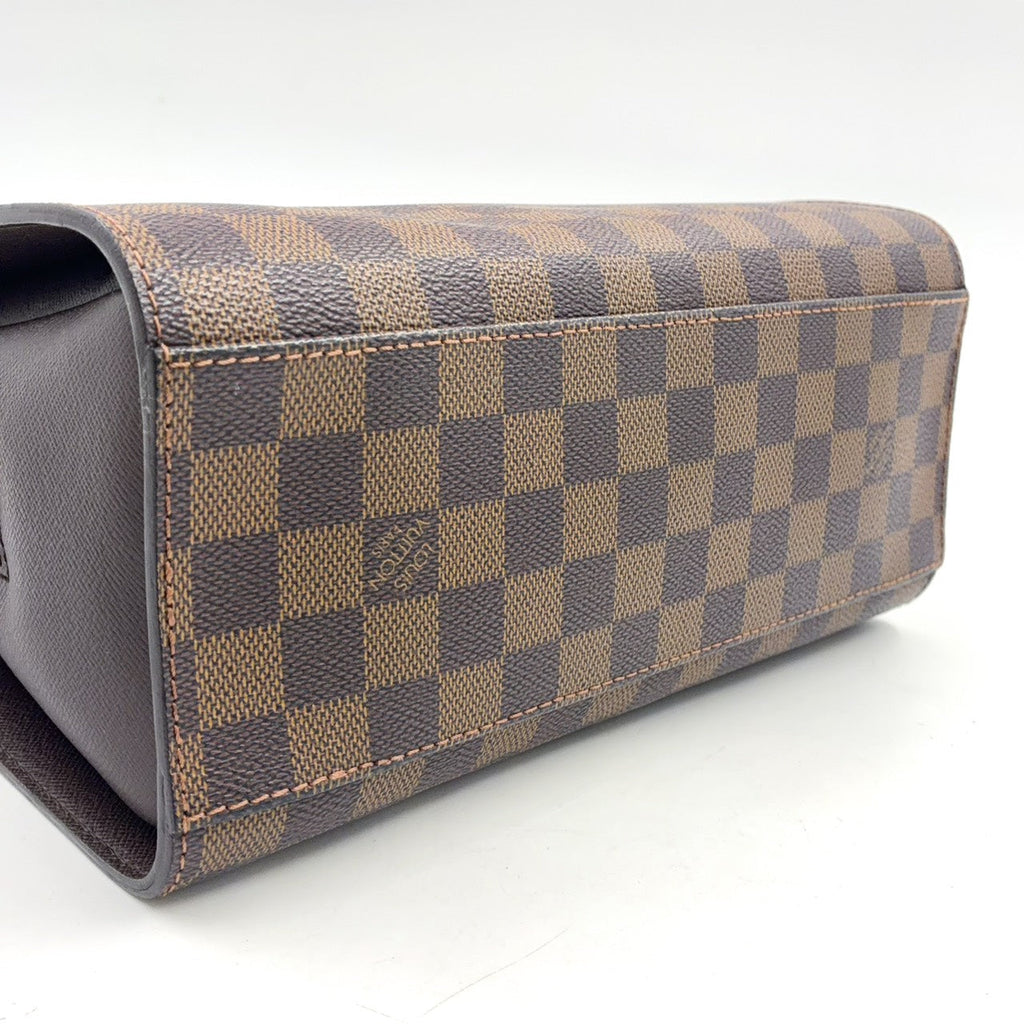 Pre-Owned Brera Damier  ebene Handbag Brown Leather PVC Gold N51150 LOUIS VUITTON