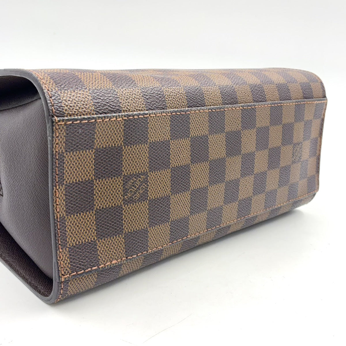 Pre-Owned Brera Damier  ebene Handbag Brown Leather PVC Gold N51150 LOUIS VUITTON