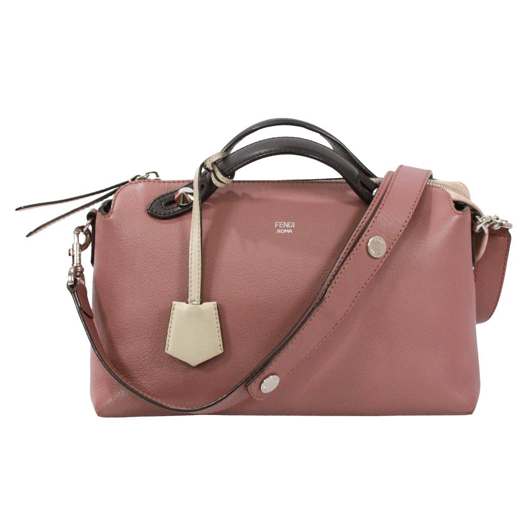 Pre-Owned by the way Medium Handbag ivory pink black Leather Silver 8BL124 FENDI