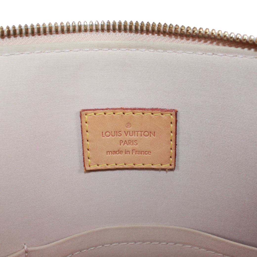 Pre-Owned Alma GM Handbag beige Patent leather Gold M91450 LOUIS VUITTON