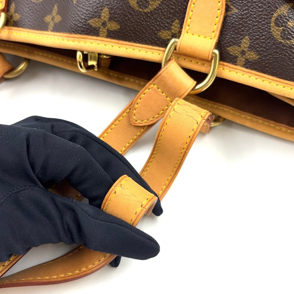 Pre-Owned Batignolles Horizontal monogram tote bag Brown light brown Leather PVC Gold M51154 LOUIS VUITTON
