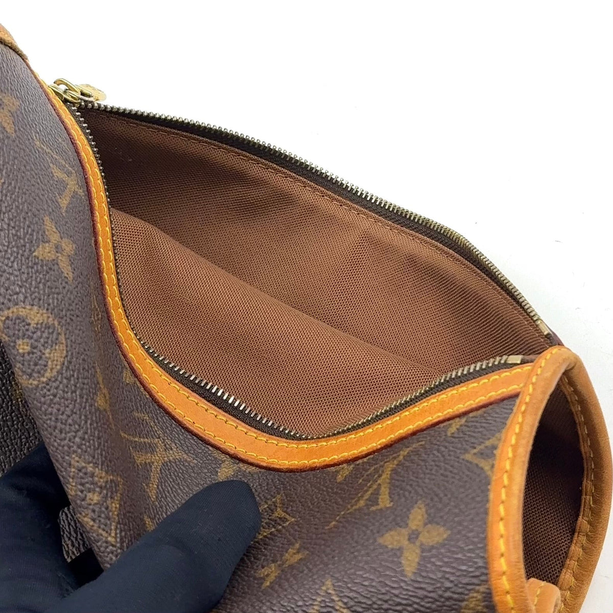 Pre-Owned Boss PM monogram macassar Shoulder bag Brown PVC Gold M56717 LOUIS VUITTON