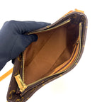 Pre-Owned Trotteur monogram Shoulder bag Brown Leather PVC Gold M51240 LOUIS VUITTON