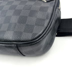 Pre-Owned Ambler Damier Graphite body bag black Leather Canvas PVC Silver N41289 LOUIS VUITTON