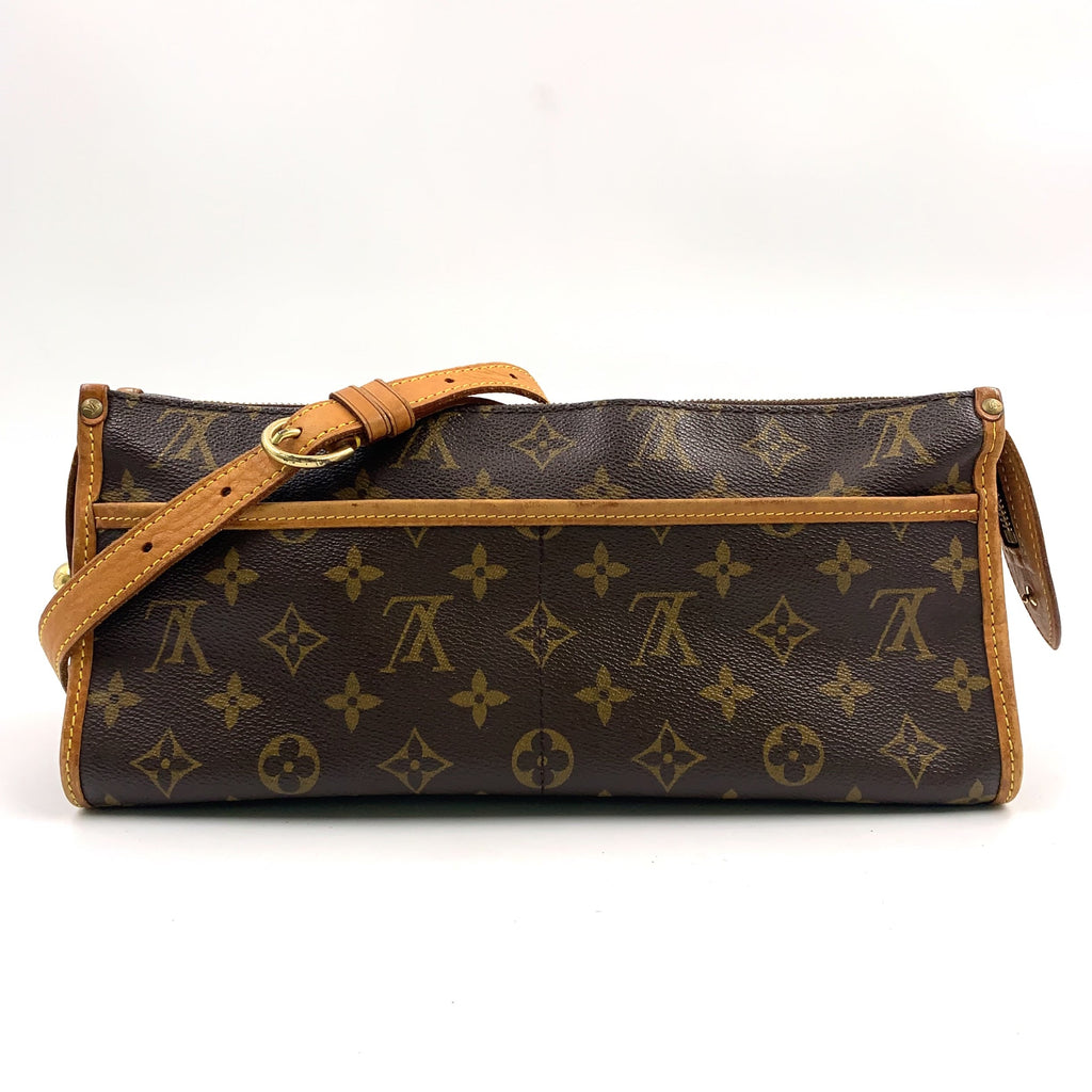 Pre-Owned Popincourt Ron monogram Shoulder bag Brown light brown Leather PVC Gold M40008 LOUIS VUITTON
