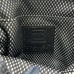 Pre-Owned coco mark Serial number starting with 11 Shoulder bag black Coated canvas Nylon Silver  CHANEL