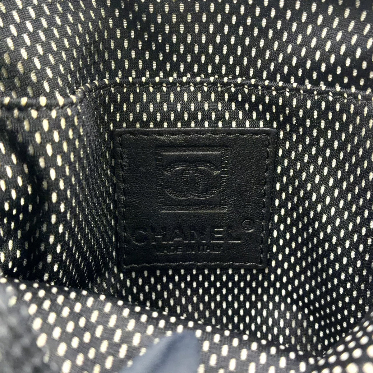 Pre-Owned coco mark Serial number starting with 11 Shoulder bag black Coated canvas Nylon Silver  CHANEL
