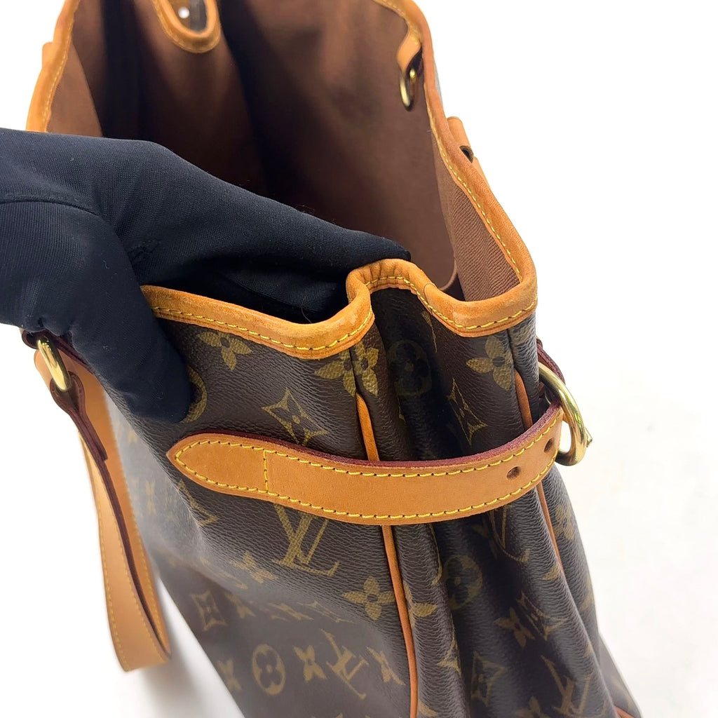 Pre-Owned Batignolles Horizontal monogram tote bag Brown Leather PVC Gold M51154 LOUIS VUITTON