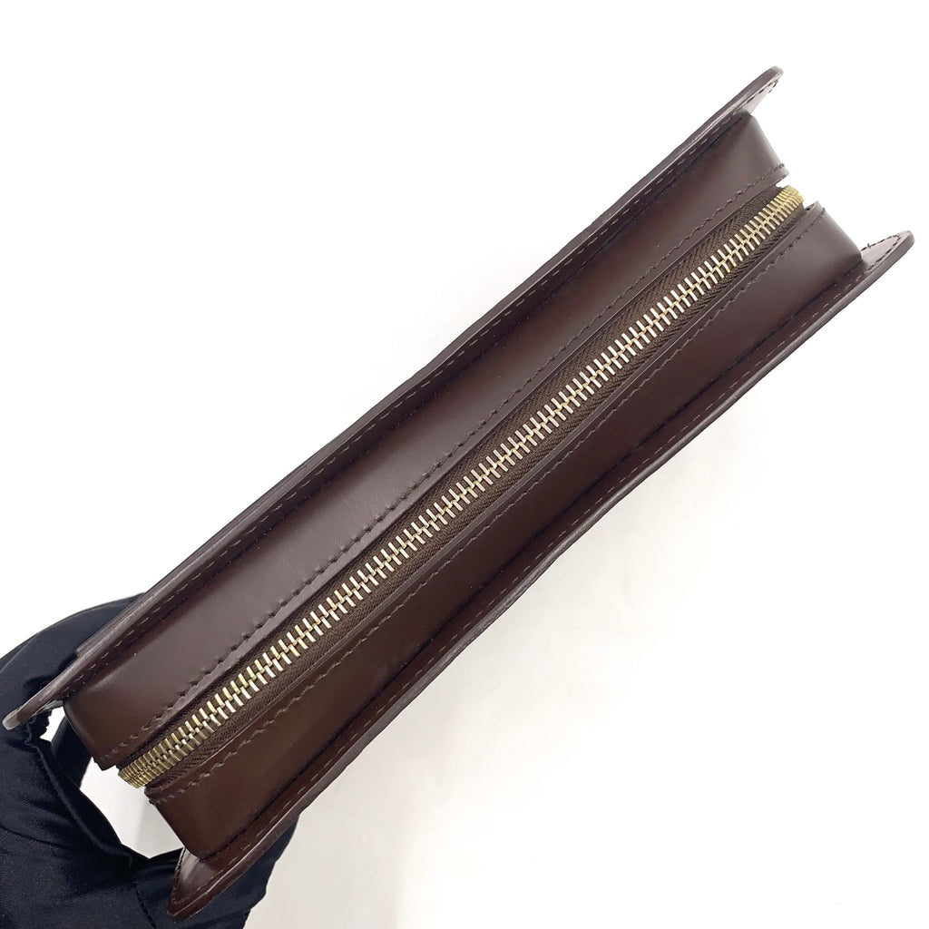Pre-Owned Damier Saint Louis second bag Clutch bag Brown Leather PVC Gold N51993  LOUIS VUITTON