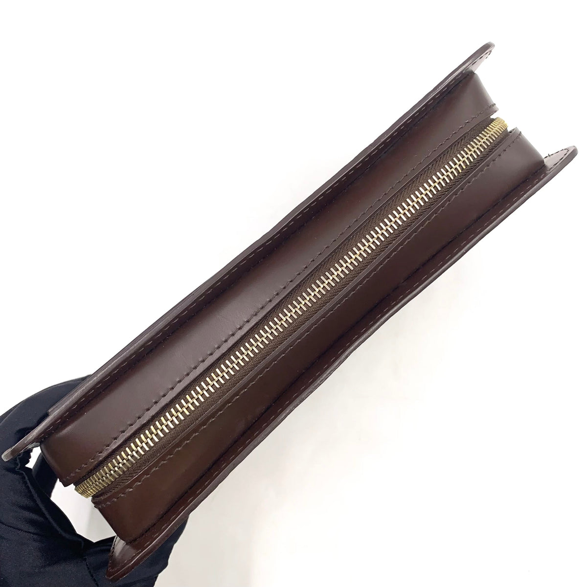 Pre-Owned Damier Saint Louis second bag Clutch bag Brown Leather PVC Gold N51993  LOUIS VUITTON