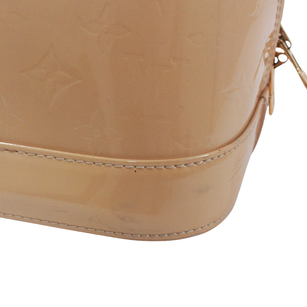 Pre-Owned Alma GM Handbag beige Patent leather Gold M91450 LOUIS VUITTON