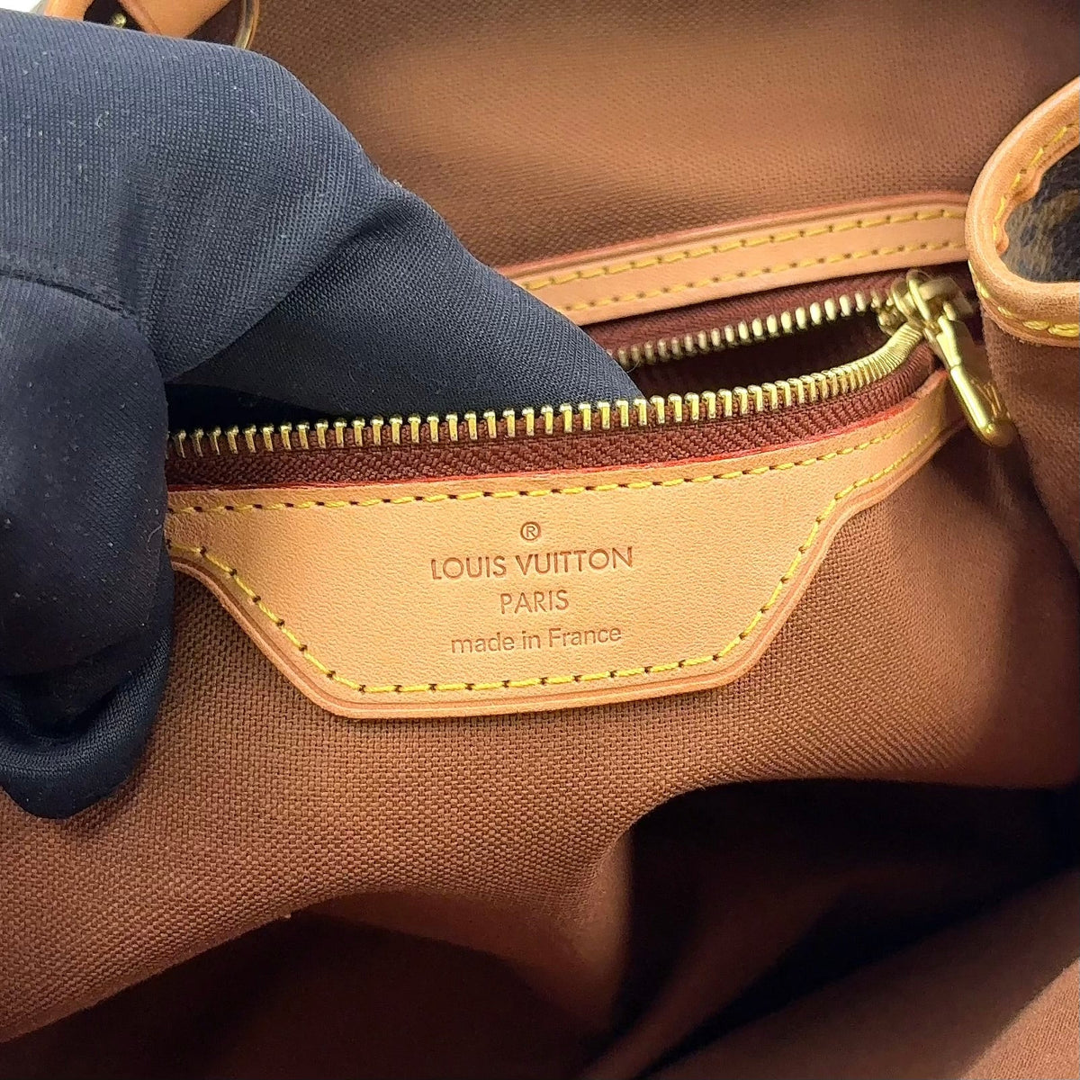 Pre-Owned Batignolles Horizontal monogram tote bag Brown light brown Leather PVC Gold M51154 LOUIS VUITTON