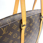 Pre-Owned Babylone monogram tote bag Brown light brown Leather PVC Gold M51102 LOUIS VUITTON