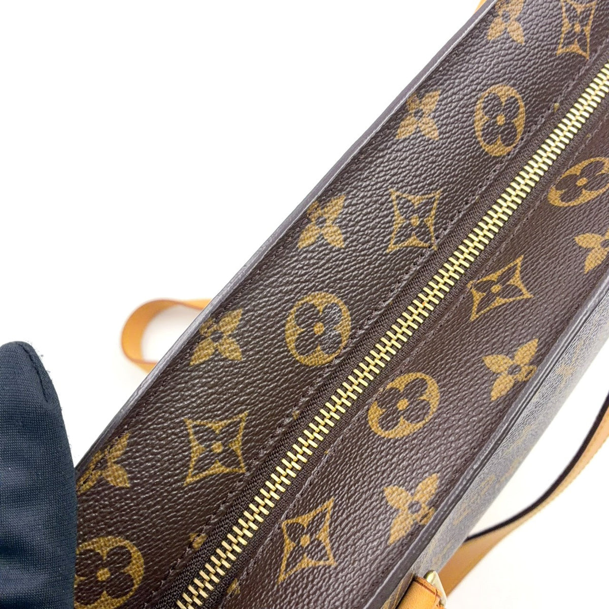 Pre-Owned Babylone monogram tote bag Brown light brown Leather PVC Gold M51102 LOUIS VUITTON