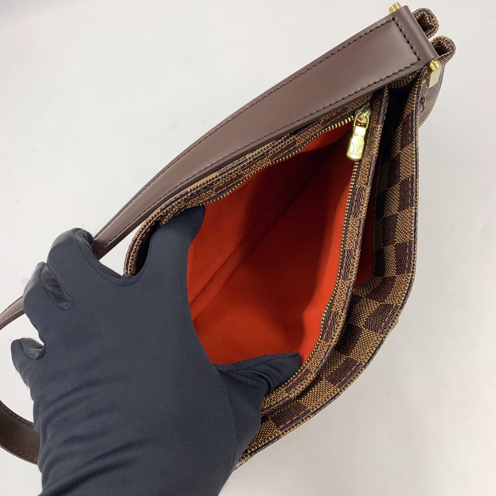 Pre-Owned Aubagne Damier  ebene Shoulder bag Brown PVC Gold N51129 LOUIS VUITTON