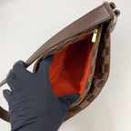 Pre-Owned Aubagne Damier  ebene Shoulder bag Brown PVC Gold N51129 LOUIS VUITTON