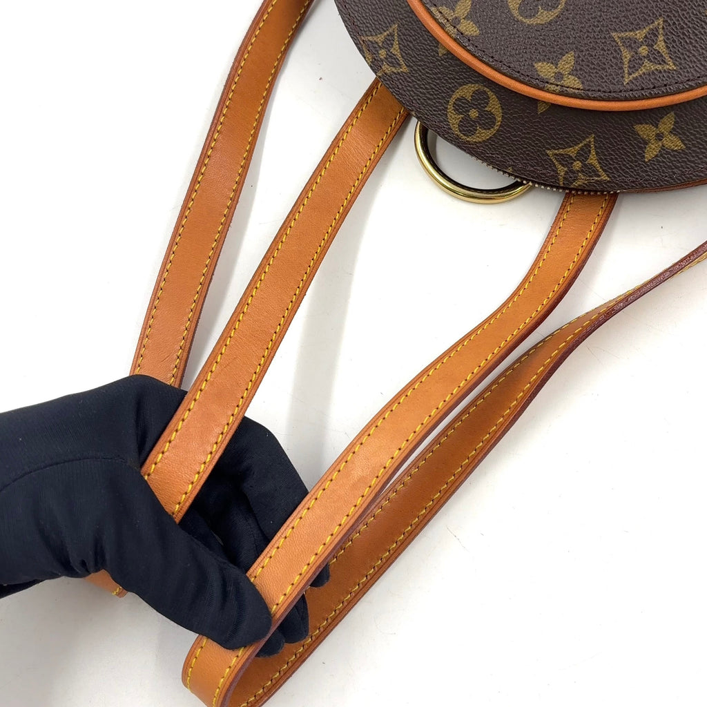 Pre-Owned Ellipse suck add monogram Backpack Brown light brown Leather PVC Gold M51125 LOUIS VUITTON