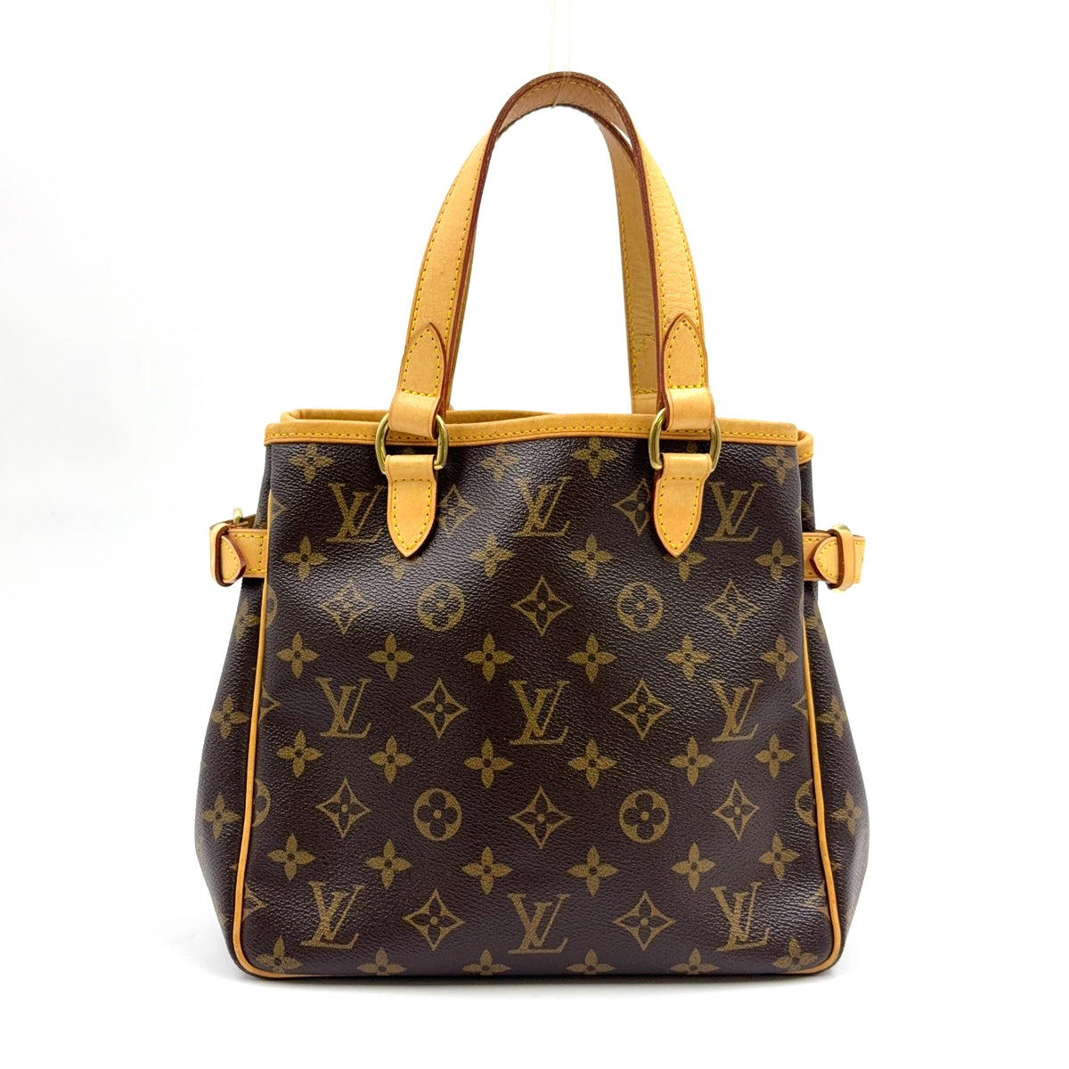 Pre-Owned Batignolles monogram Handbag Brown light brown Leather PVC Gold M51156 LOUIS VUITTON