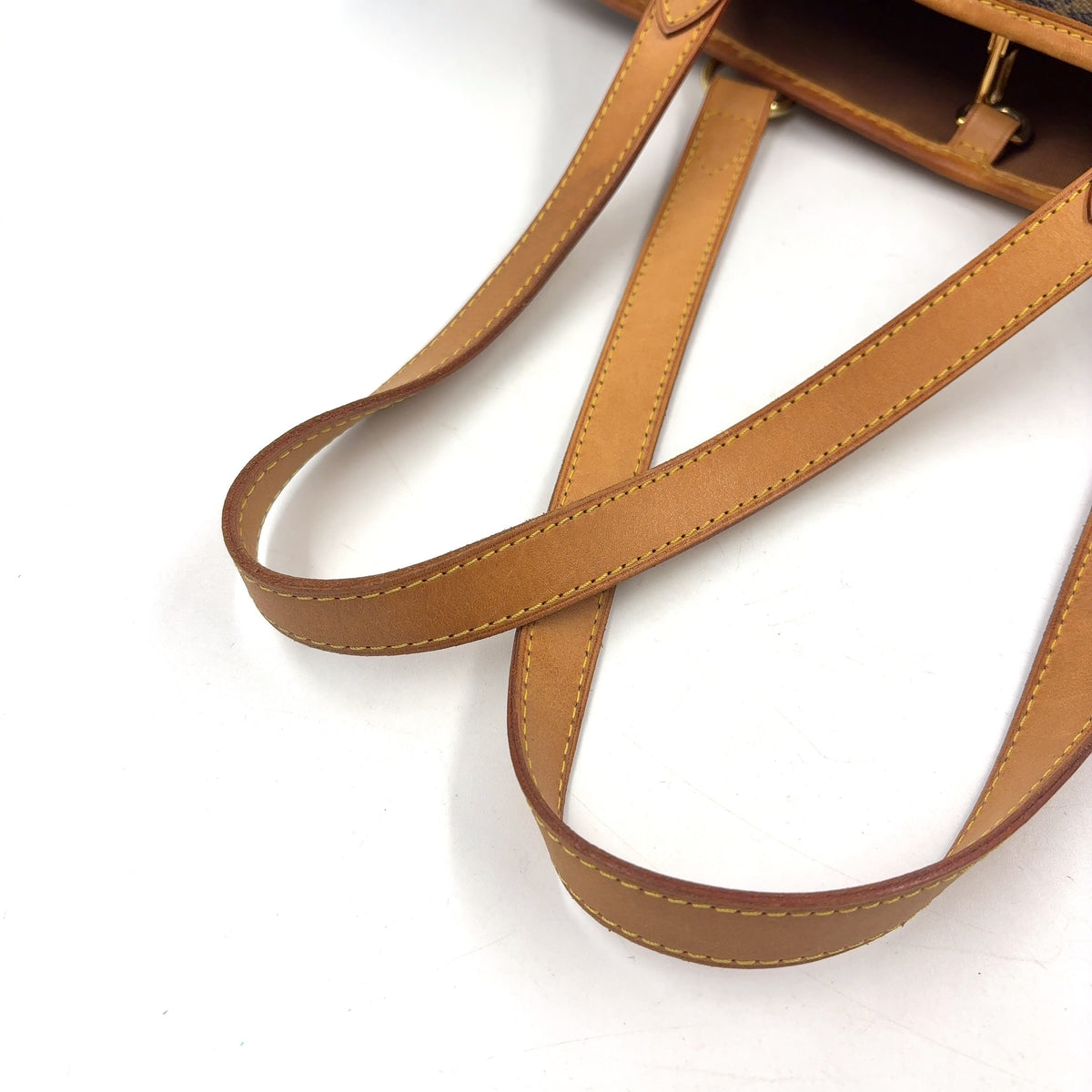 Pre-Owned Batignolles Horizontal monogram tote bag Brown Leather PVC Gold M51154 LOUIS VUITTON