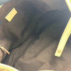 Pre-Owned Abby tote bag Shoulder bag beige Leather Canvas Silver 130736 GUCCI