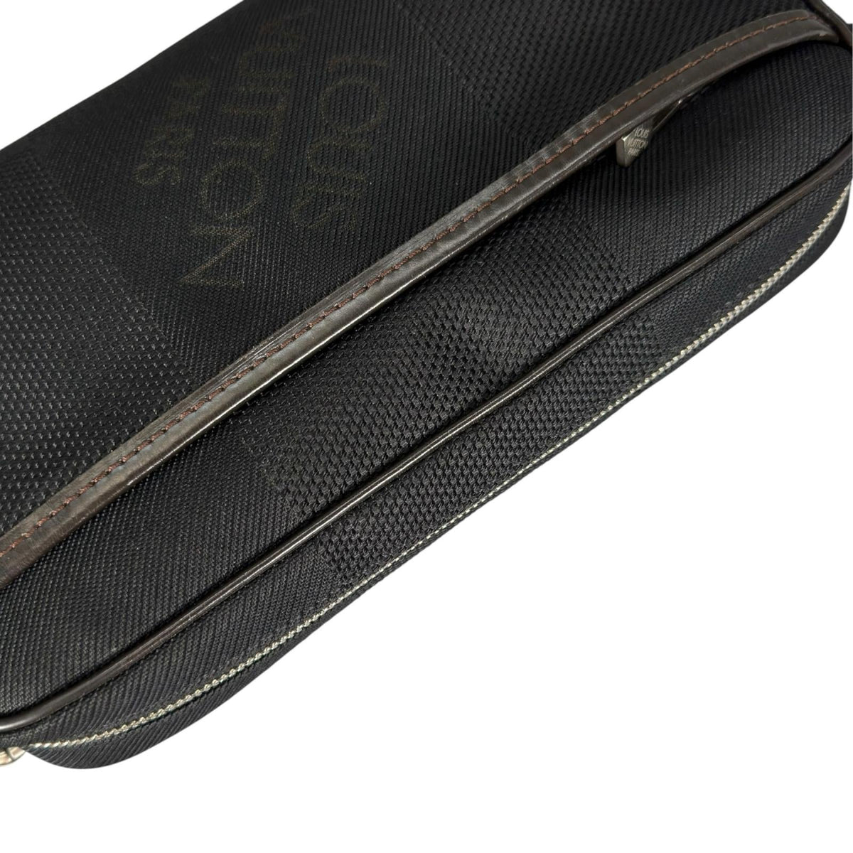 Pre-Owned acrobatics Damier jean Noir body bag black Leather nylon canvas Silver M93620 LOUIS VUITTON