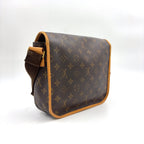 Pre-Owned Boss PM monogram macassar Shoulder bag Brown PVC Gold M56717 LOUIS VUITTON