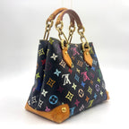 Pre-Owned Audra monogram multicolor Noir Handbag Brown black Leather PVC Gold M40048 LOUIS VUITTON