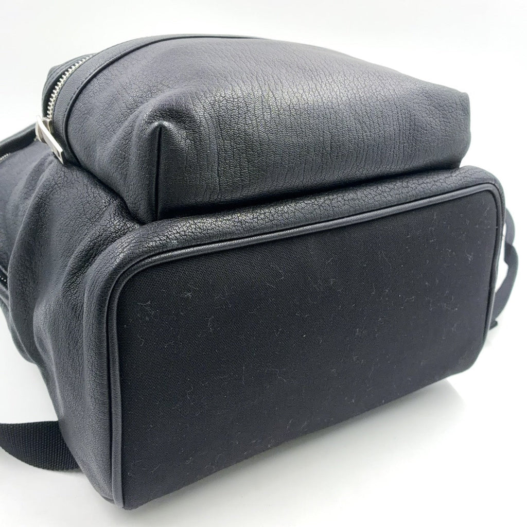 Pre-Owned city Leather Backpack black Leather Silver SAINT LAURENT PARIS