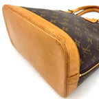 Pre-Owned Alma PM monogram Handbag Brown light brown Leather PVC Gold M51130 LOUIS VUITTON