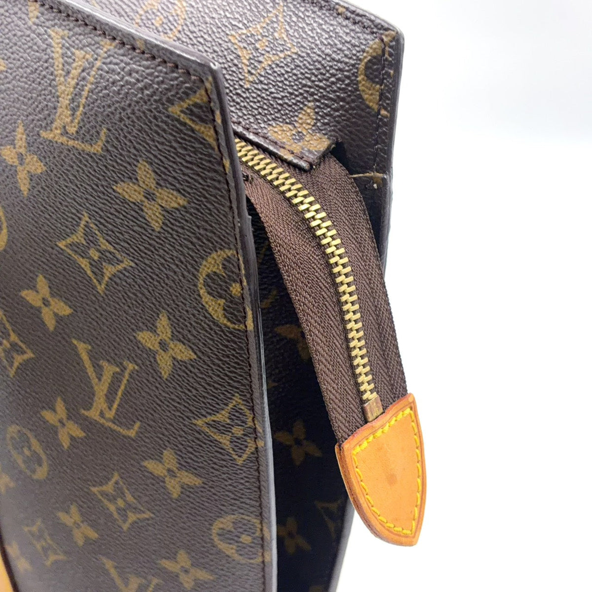 Pre-Owned Babylone monogram tote bag Brown light brown Leather PVC Gold M51102 LOUIS VUITTON