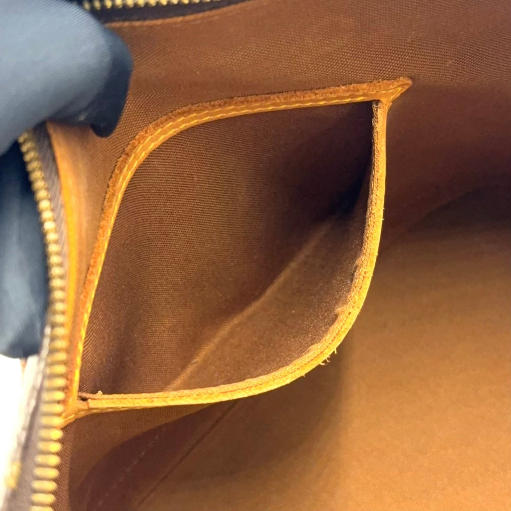 Pre-Owned Alma PM monogram Handbag Brown light brown Leather PVC Gold M51130 LOUIS VUITTON