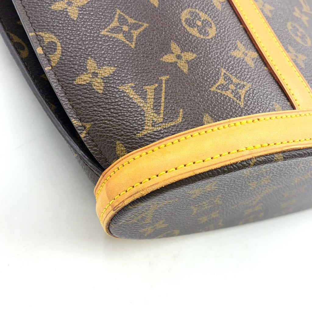 Pre-Owned Babylone monogram tote bag Brown light brown Leather PVC Gold M51102 LOUIS VUITTON