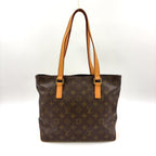 Pre-Owned Cabas Piano monogram tote bag Brown light brown Leather PVC Gold M51148 LOUIS VUITTON