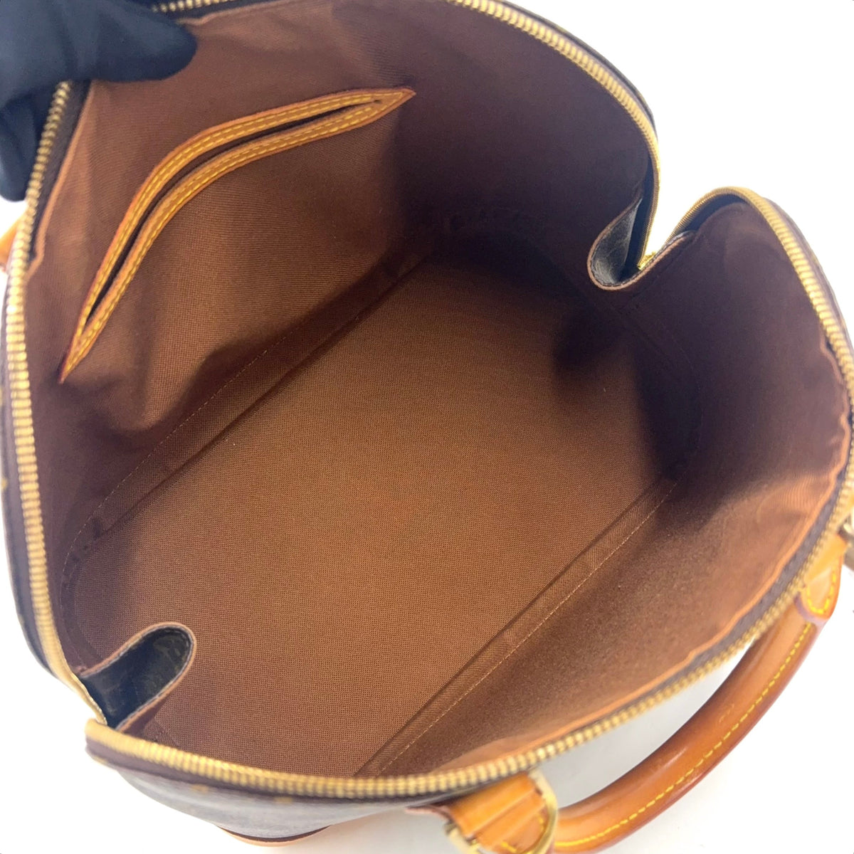 Pre-Owned Alma PM monogram Handbag Brown light brown Leather PVC M51130 LOUIS VUITTON