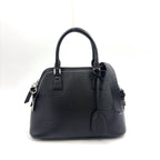 Pre-Owned 5AC Classic mini 2-Way Handbag black Calfskin Silver Maison Margiela