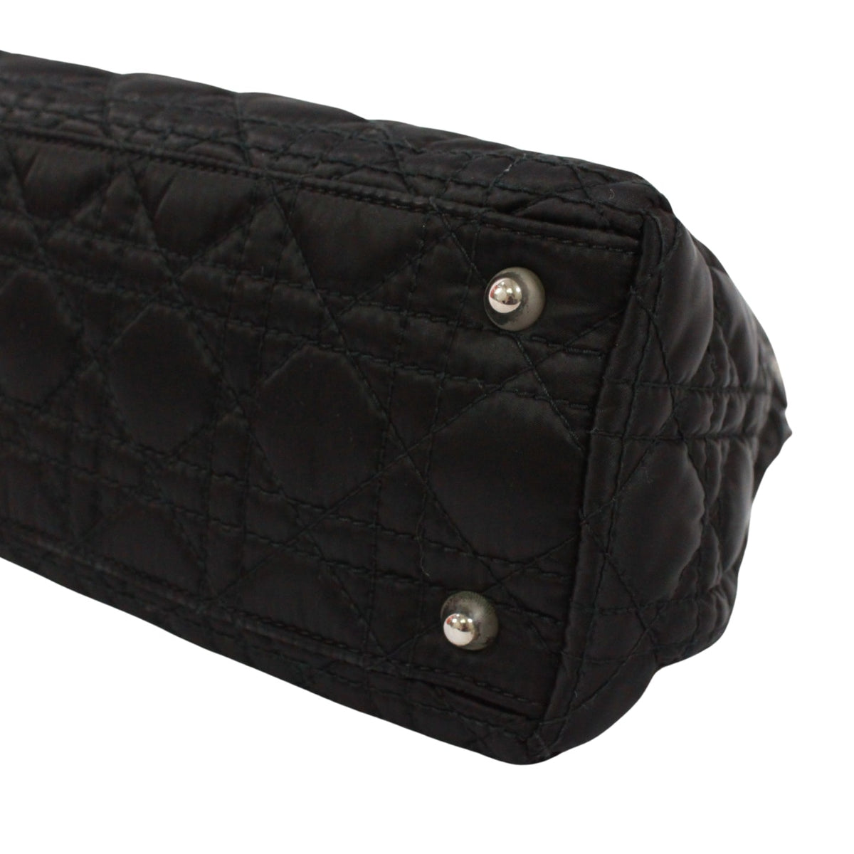 Pre-Owned Canage charming rock Handbag black Nylon Silver Christian Dior