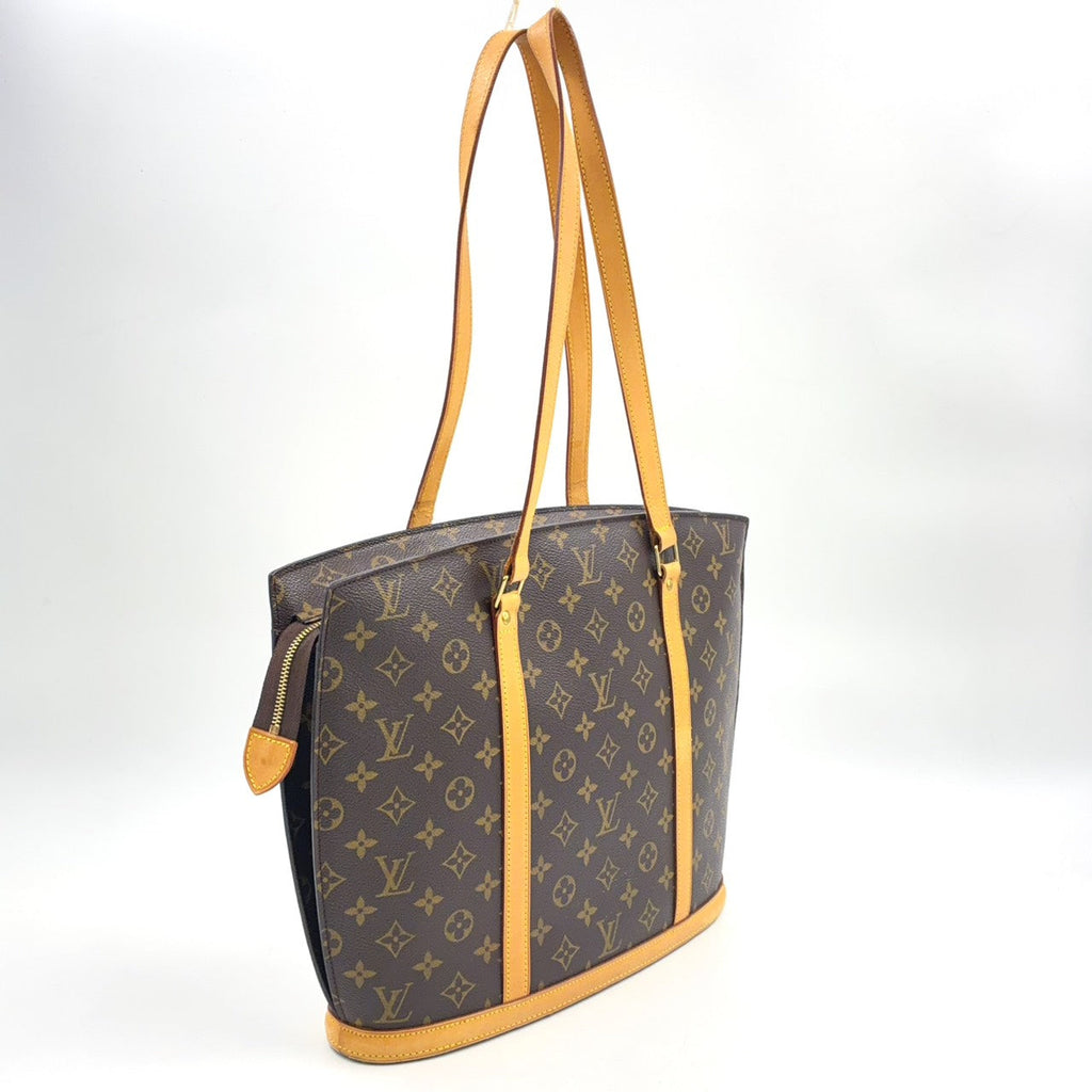 Pre-Owned Babylone monogram tote bag Brown light brown Leather PVC Gold M51102 LOUIS VUITTON