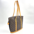 Pre-Owned Babylone monogram tote bag Brown light brown Leather PVC Gold M51102 LOUIS VUITTON