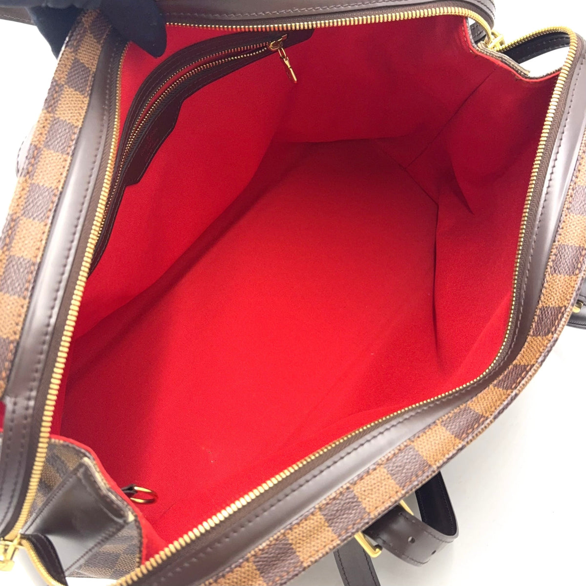 Pre-Owned Chelsea Damier  ebene Shoulder bag tote bag Brown Leather PVC Gold N51119 LOUIS VUITTON