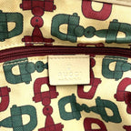 Pre-Owned Abby Handbag ivory Leather Gold 130736 GUCCI
