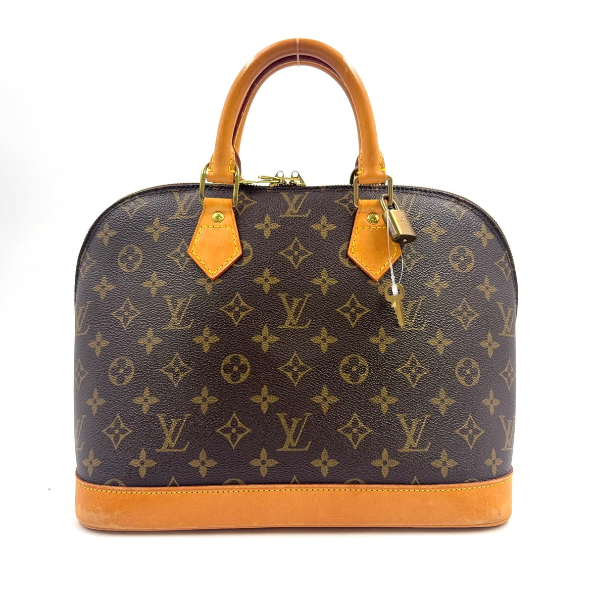 Pre-Owned Alma PM monogram Handbag Brown light brown Leather PVC M51130 LOUIS VUITTON