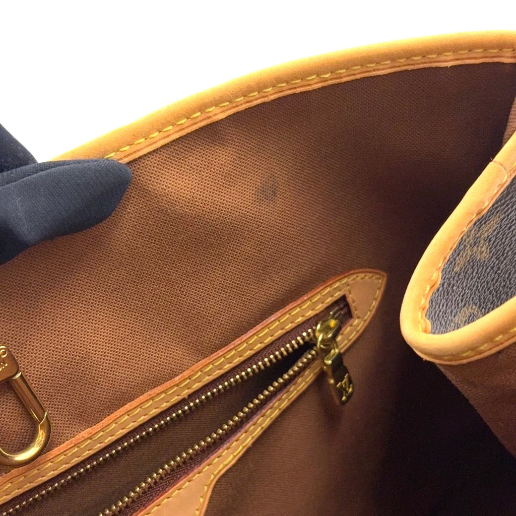 Pre-Owned Batignolles Horizontal monogram tote bag Brown light brown Leather PVC Gold M51154 LOUIS VUITTON