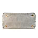 Pre-Owned CANAPA Kanapa tote bag white Denim Gold 1BG642 PRADA