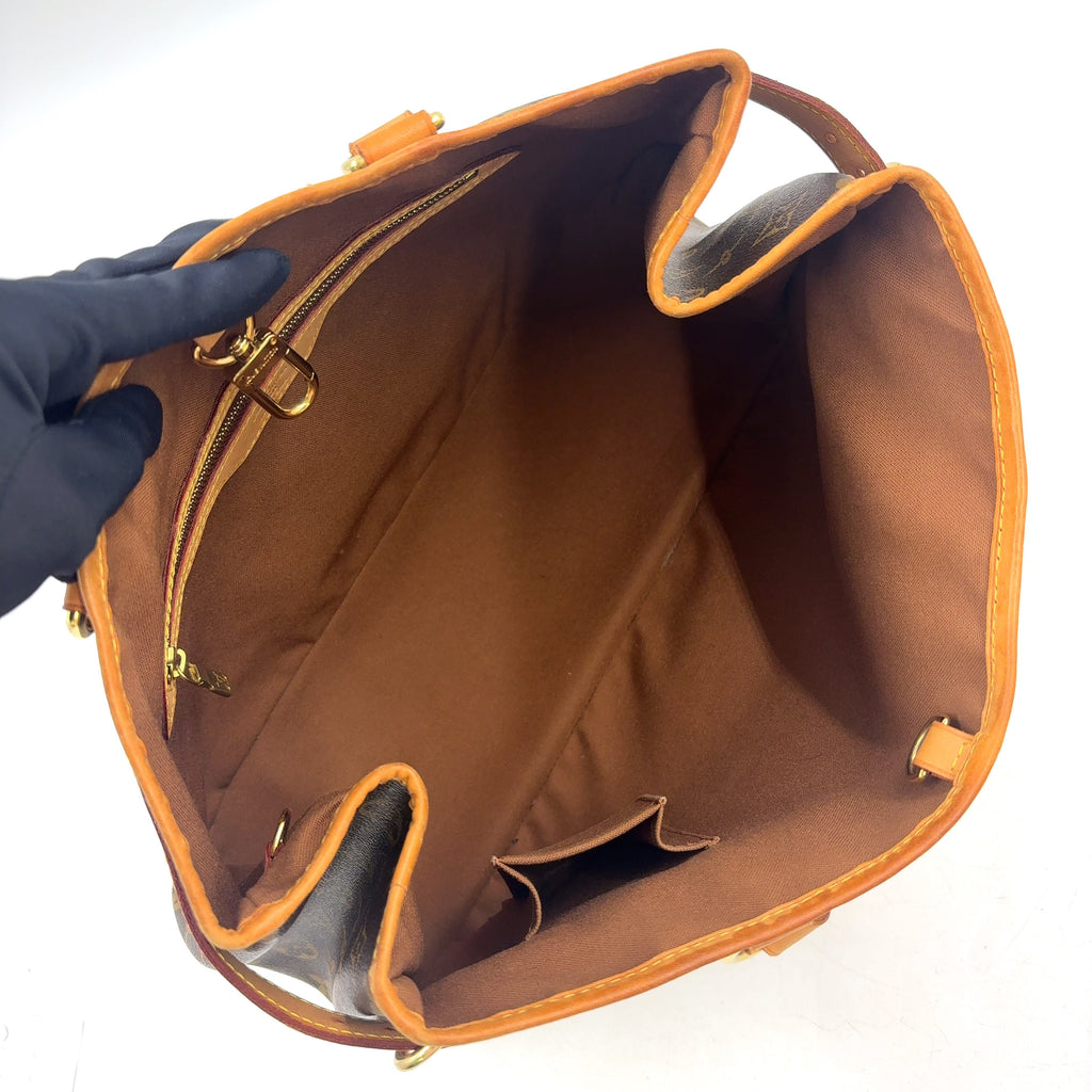 Pre-Owned Batignolles Horizontal monogram tote bag Brown Leather PVC Gold M51154 LOUIS VUITTON