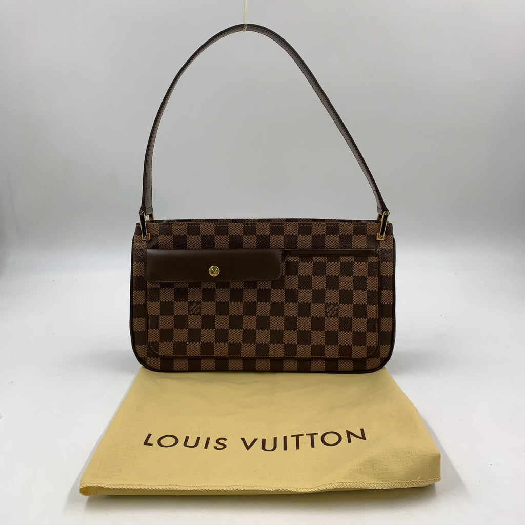 Pre-Owned Aubagne Damier  ebene Shoulder bag Brown PVC Gold N51129 LOUIS VUITTON
