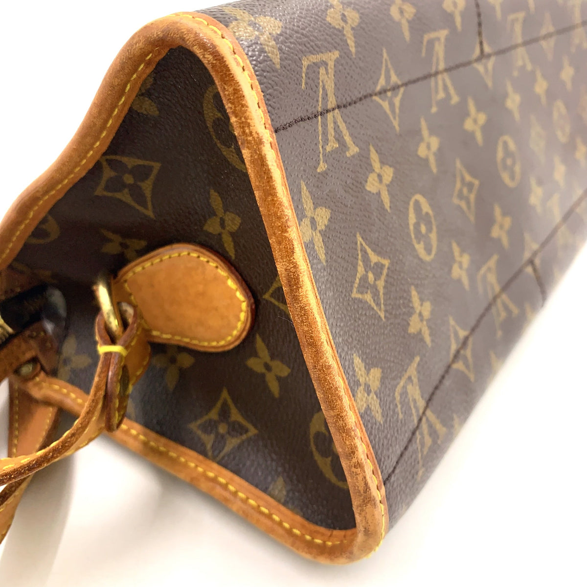 Pre-Owned Popincourt Ron monogram Shoulder bag Brown light brown Leather PVC Gold M40008 LOUIS VUITTON