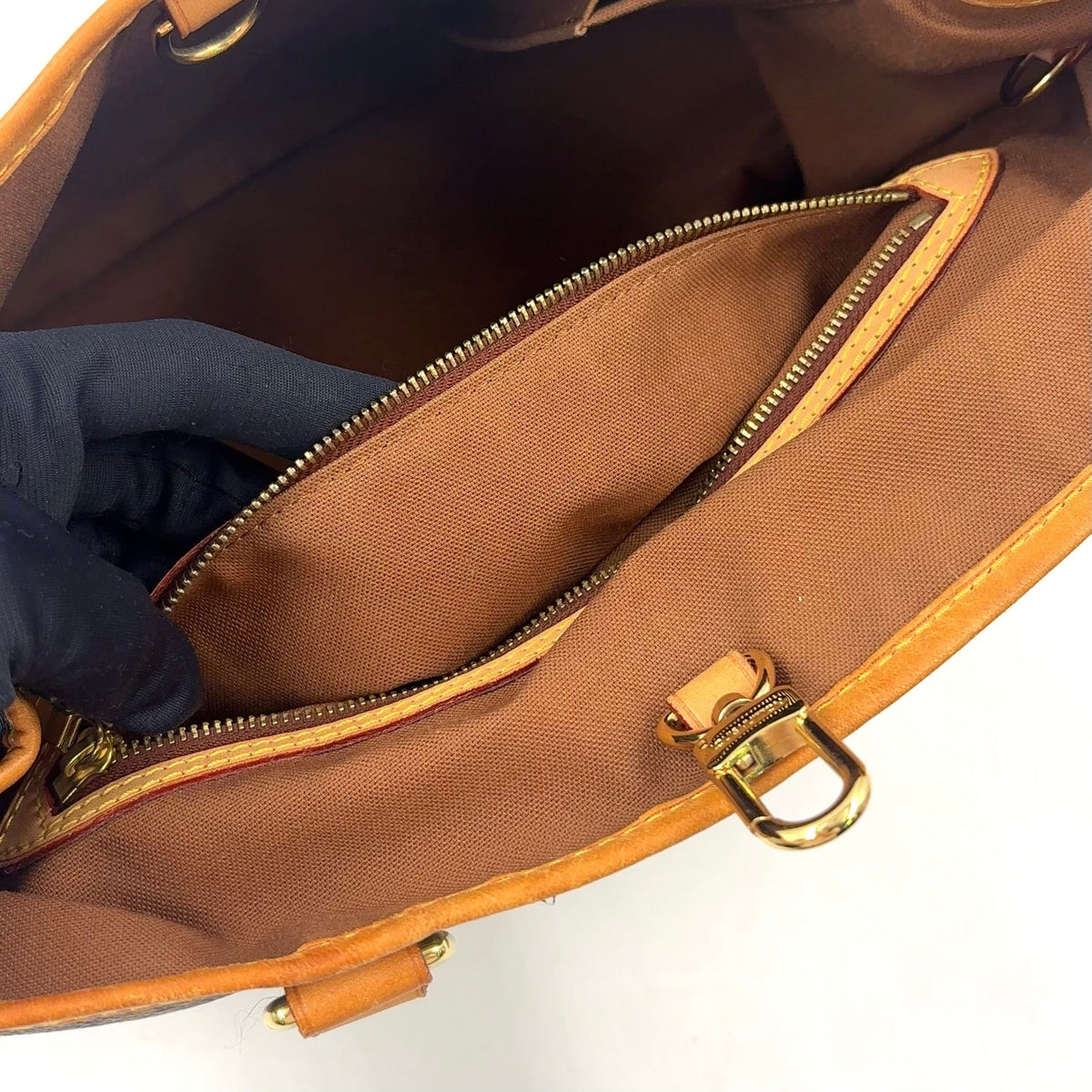 Pre-Owned Batignolles Horizontal monogram tote bag Brown Leather PVC Gold M51154 LOUIS VUITTON